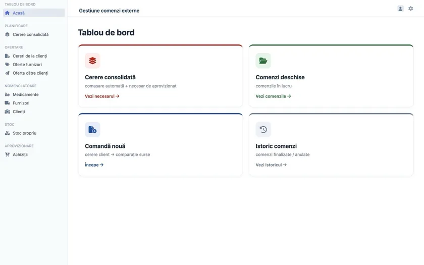 Order-management app for a pharmaceutical warehouse